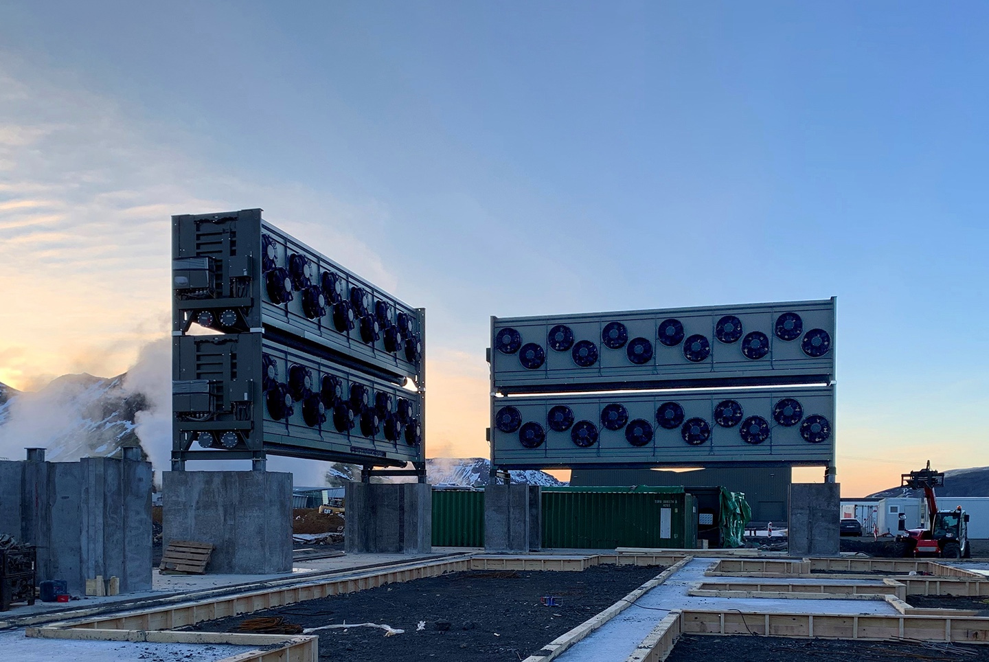 The fans on Climeworks' Orca plant in Iceland. 